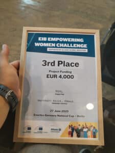 Eya Bouallagui a remporté la 3ᵉ place lors de la finale internationale de l’Empowering Women Challenge à Berlin