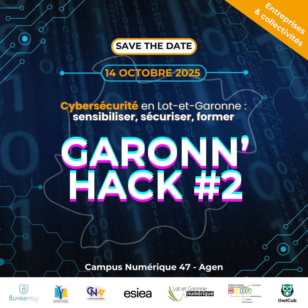 Garonn’hack 2025 : l’ESIEA co-organisatrice de la journée cybersécurité du Lot-et-Garonne à Agen