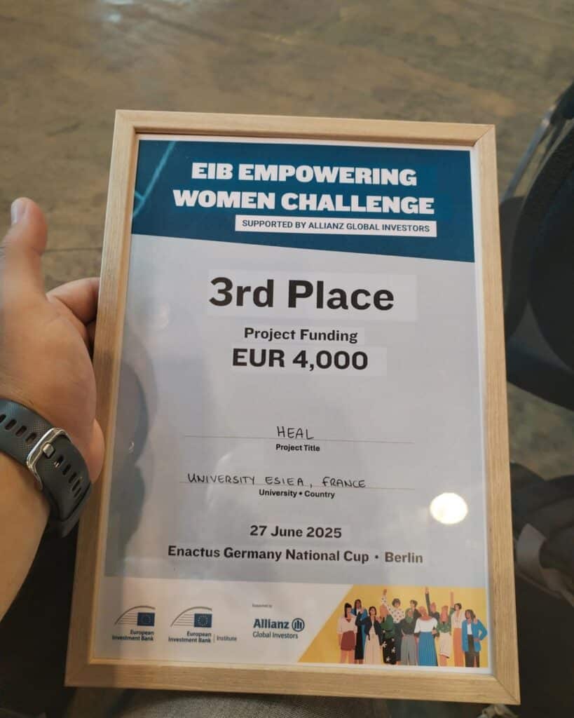 Projet Heal troisième au Enpowering Women challenge 2025