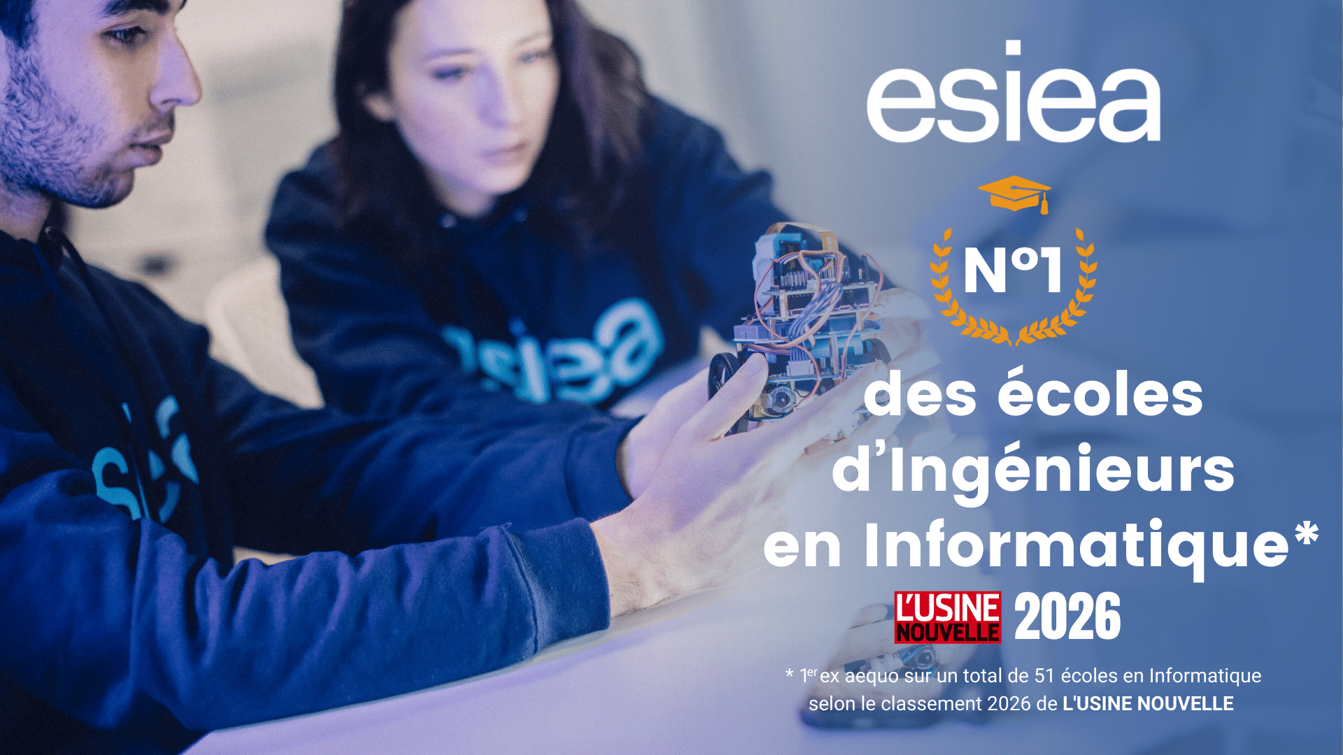 L’ESIEA classée N°1 ex æquo des écoles d’ingénieurs en informatique en 2026 