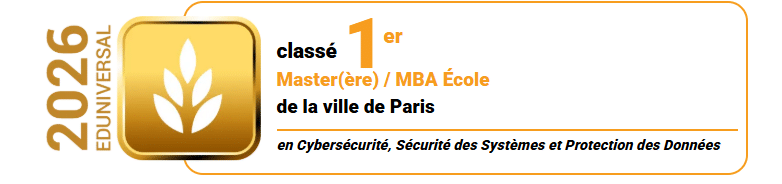 Le Mastère Spécialisé® Sécurité de l'Information et des Systèmes (MS-SIS) classé classé 1 er Master(ère) / MBA École de la ville de Paris en Cybersécurité, Sécurité des Systèmes et Protection des Données