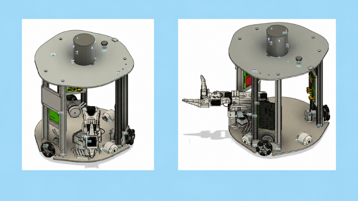 Prototype de robot mobile autonome avec bras robotique intelligent