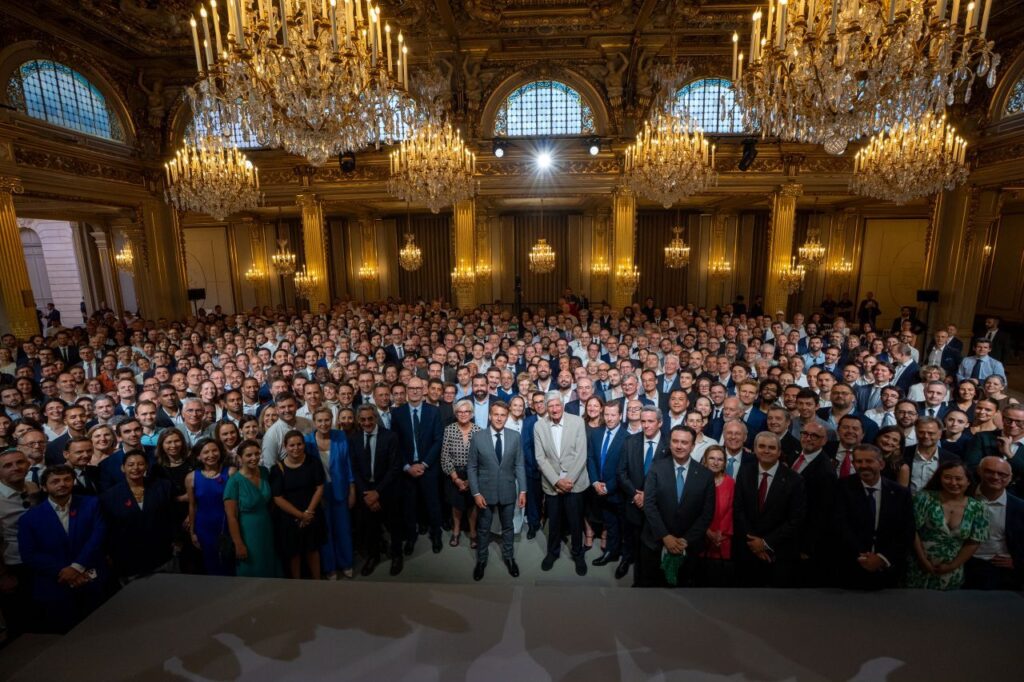 Sylvain Gelas, alumni ESIEA et fondateur d’Hellyos, lors de la réception de la tech française, européenne et internationale organisée à l’Élysée dans le cadre de VivaTech 2026.