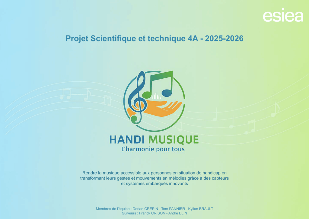 Affiche de Handimusique, projet étudiant ingénieur de l'ESIEA