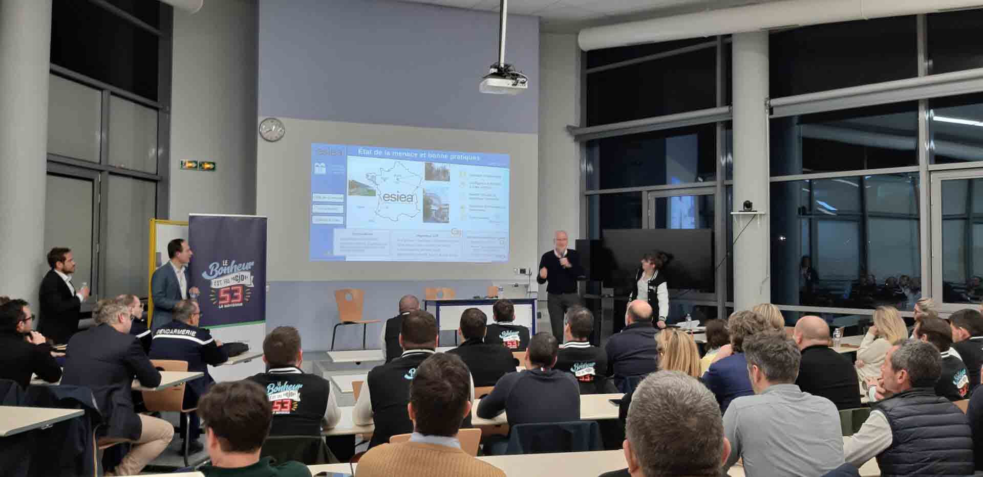 #Cybersécurité #ESIEA #Sensibilisation #SécuritéNumérique #Innovation #Cybercrime #Éducation #Technologie #Gendarmerie #ANSI #CJD53