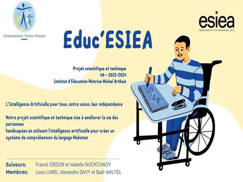 Le projet Educ’Esiea : rendre la communication accessible à tous grâce à l’intelligence artificielle
