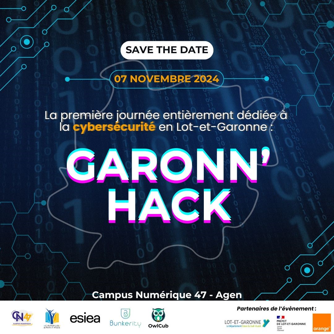 Garonn’hack, venez participer au Capture The Flag coorganisé par l’ESIEA à Agen